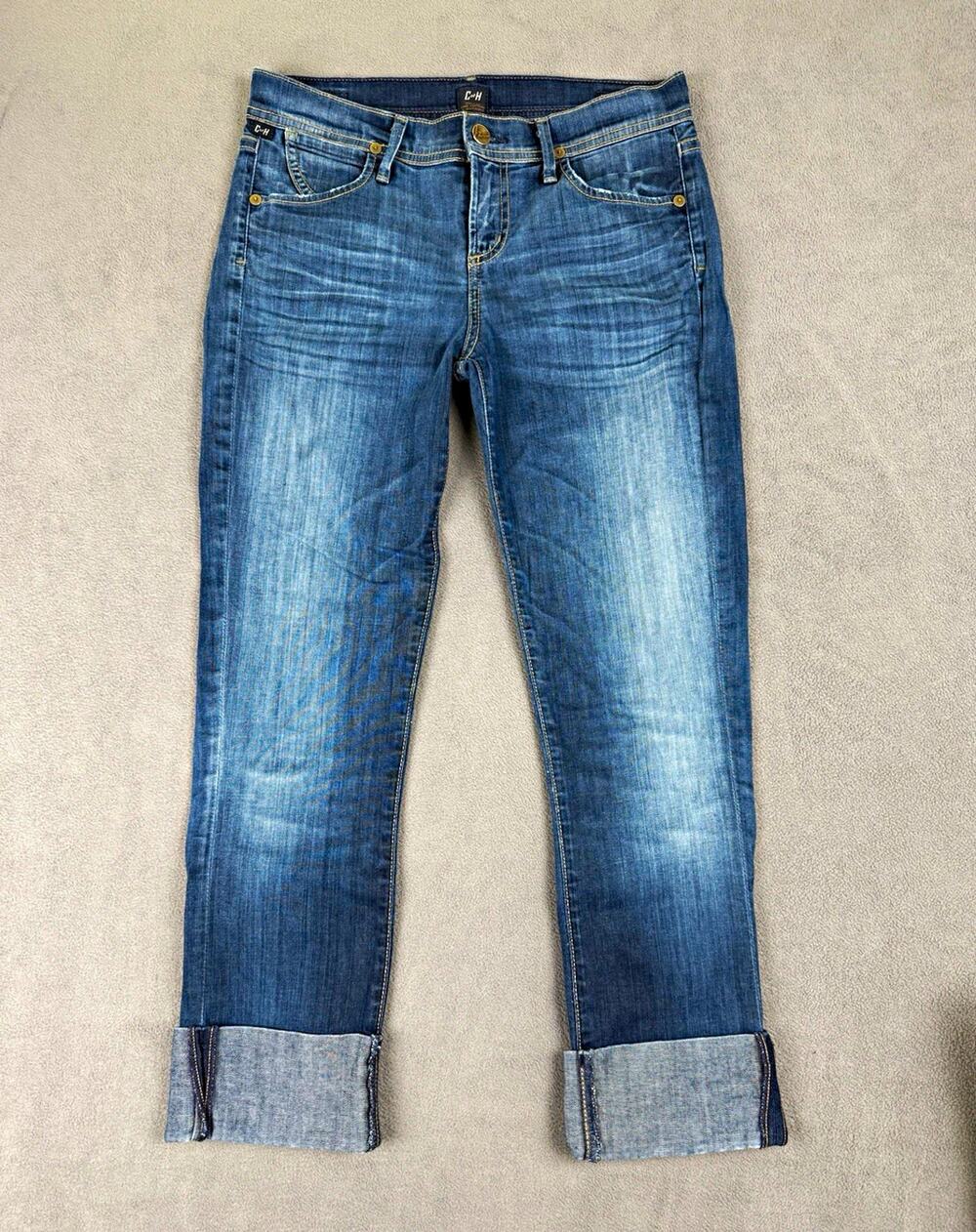 Citizens of Humanity Dani Jeans 26 Cropped Straight Leg Cuffed Made USA Y2K